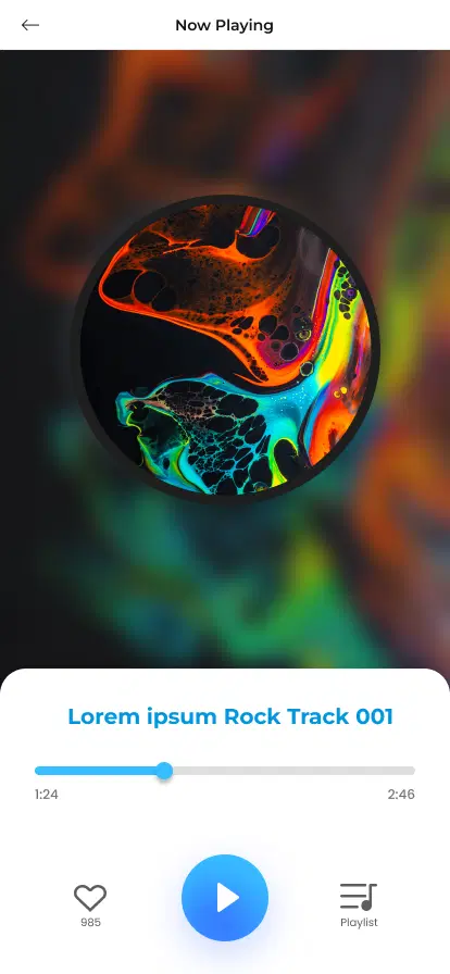 Songzter music-player design preview